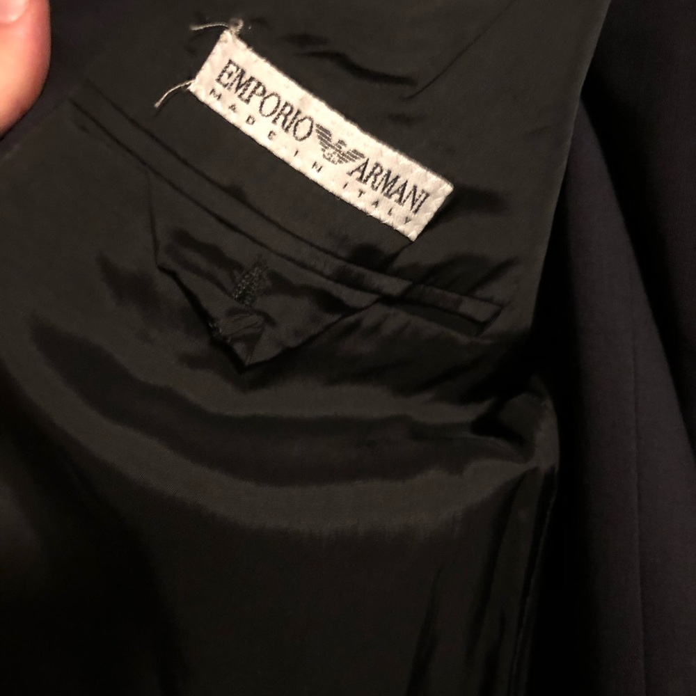 Trim Fit 42 Black Armani Suit
